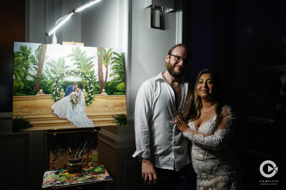 Naples, Florida live wedding painter.