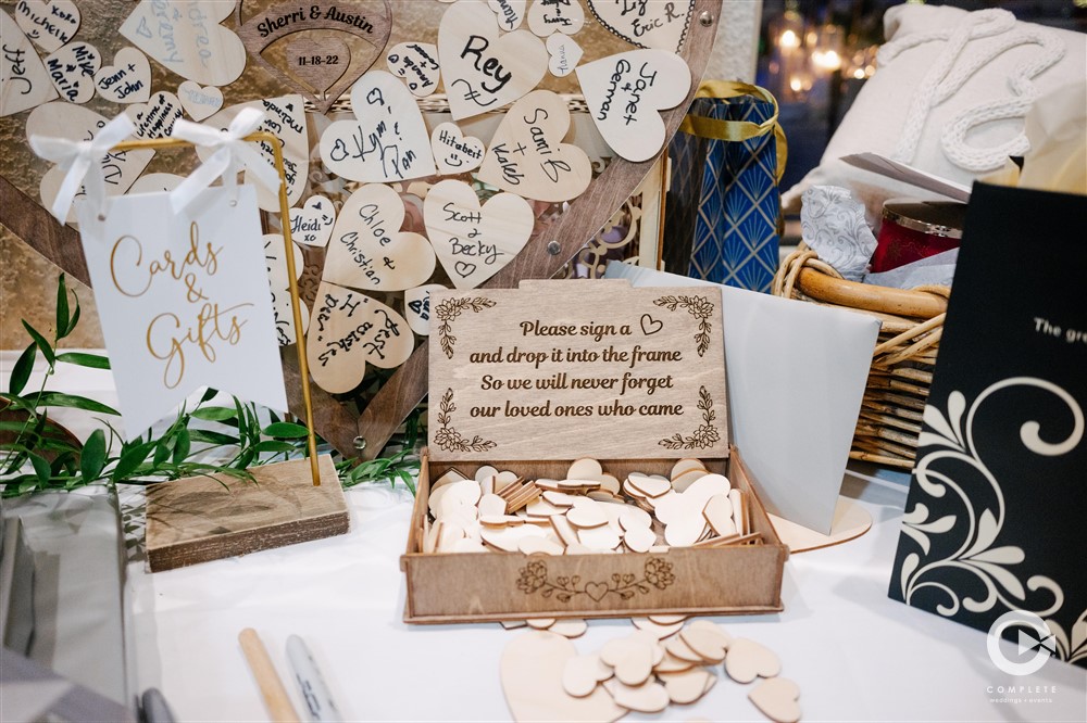Wedding guest details at a Naples, Florida wedding.