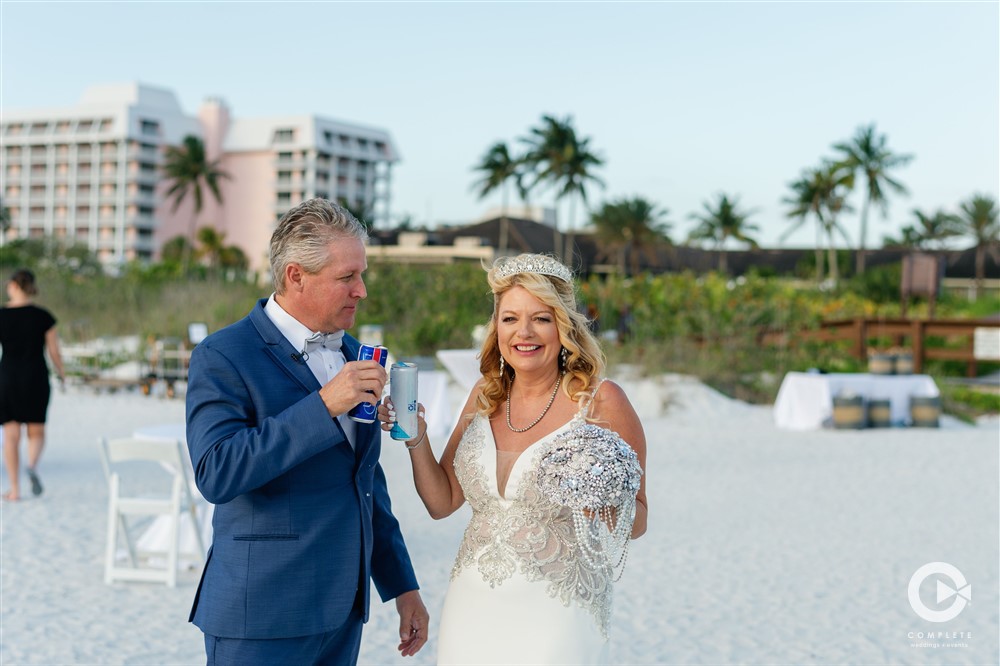 Marco Island bride and groom.