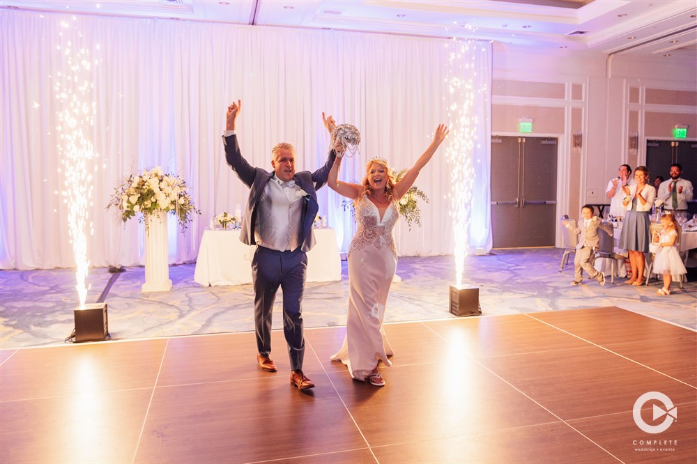 Hilton Marco Island beautiful bling wedding reception.