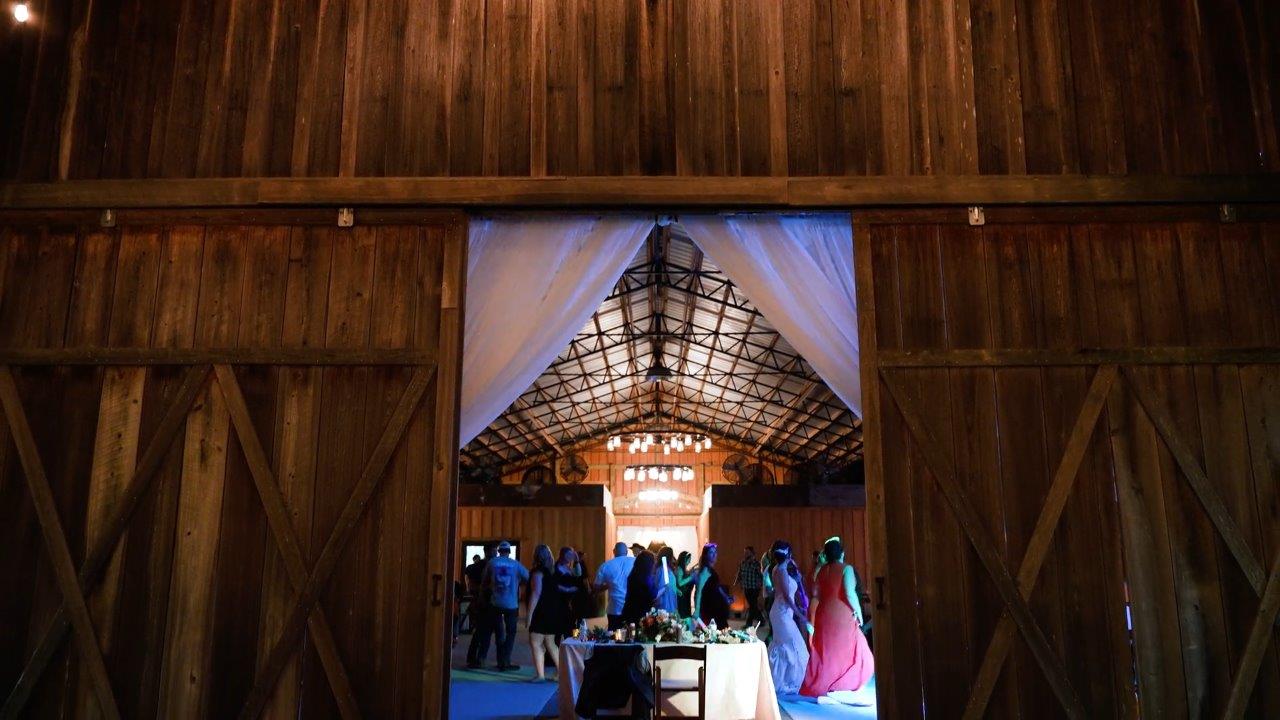 The Venue at Mudge Ranch Wedding Barn at Night