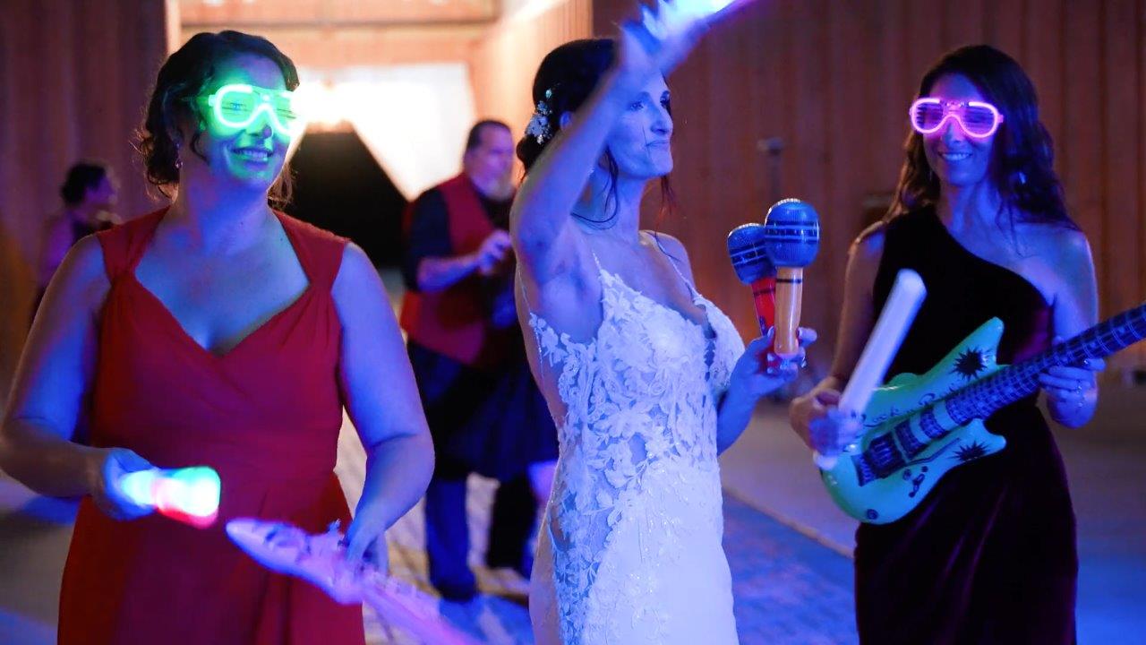 The Venue at Mudge Ranch Wedding Dancing Lights